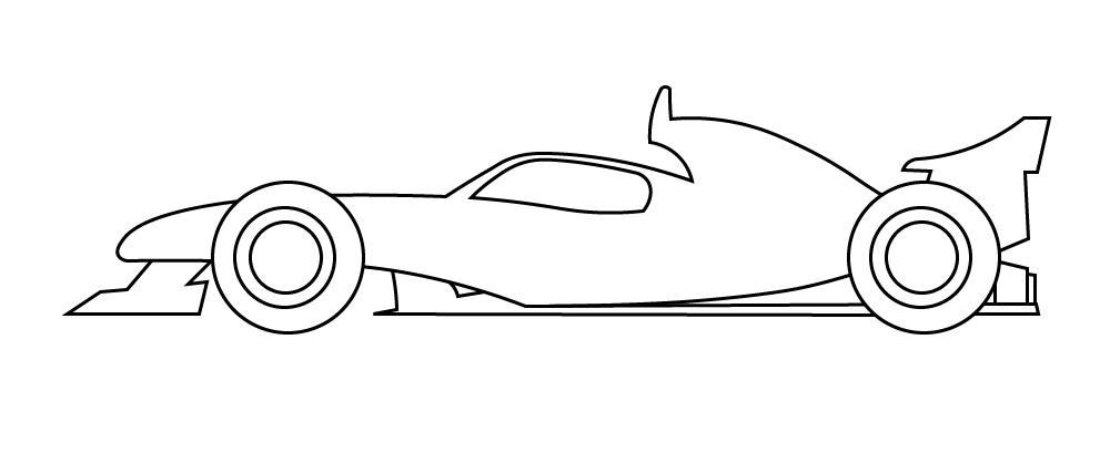 How to draw an F1 racing car