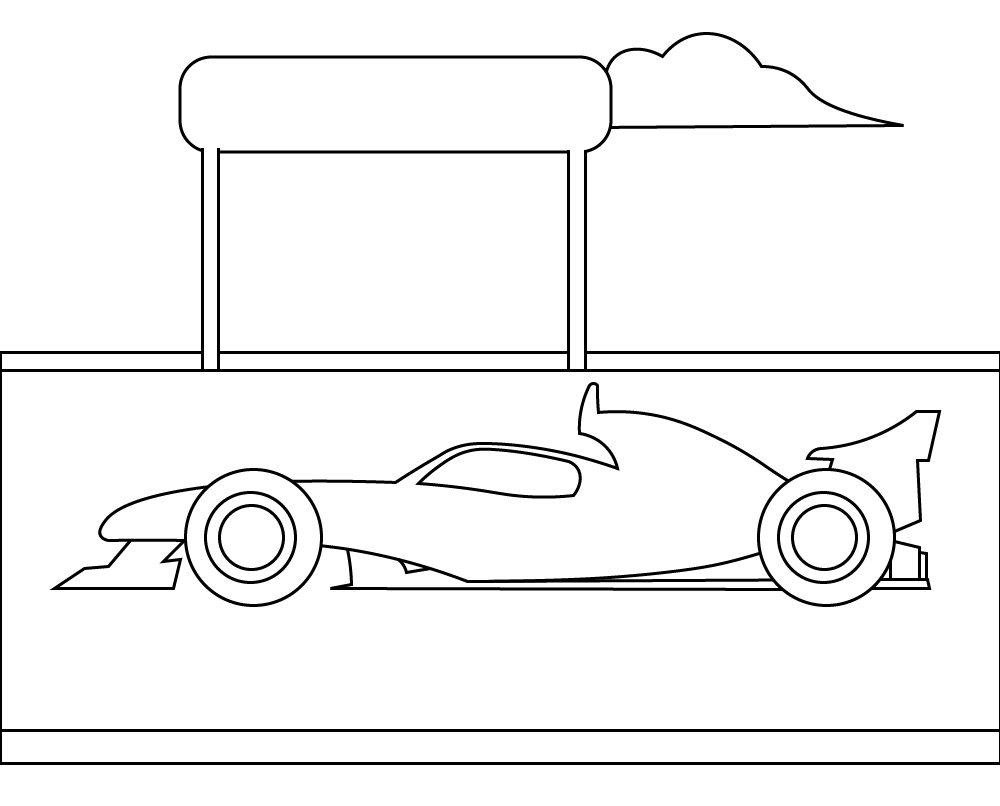How to draw an F1 racing car