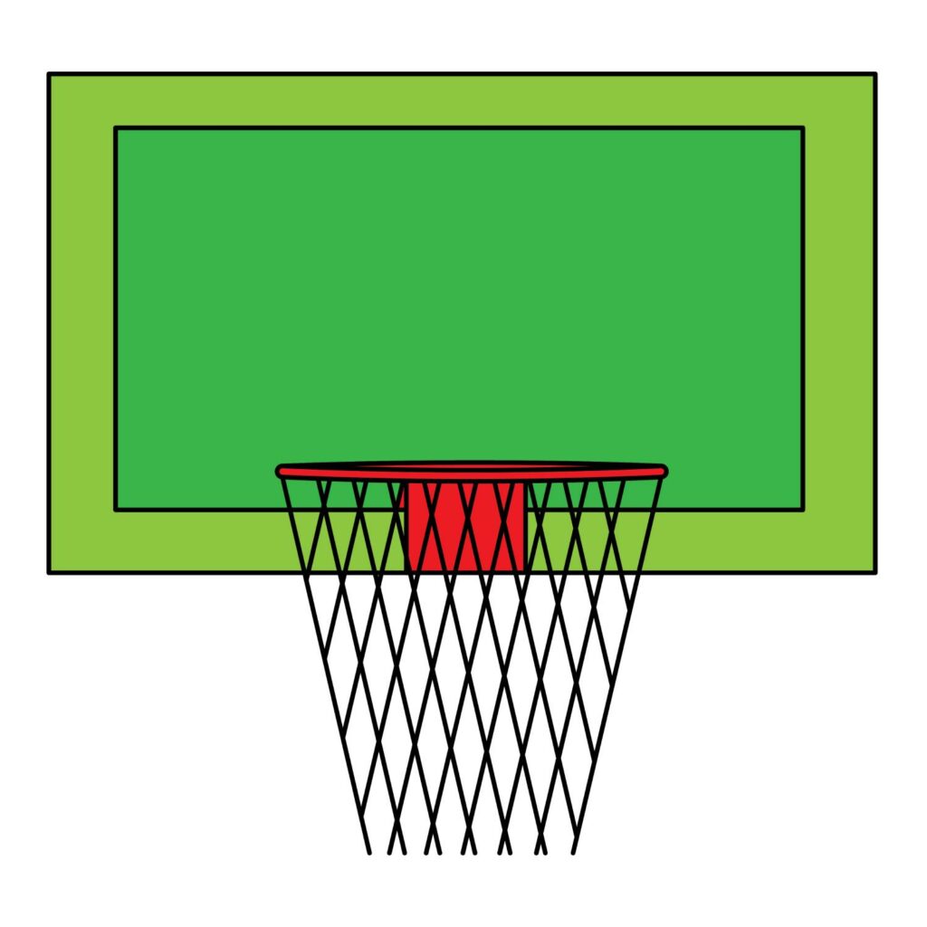 how to draw a basketball hoop