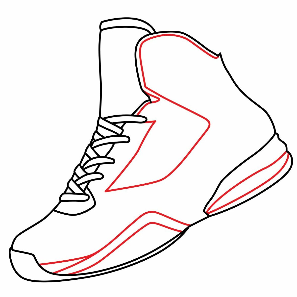 how to draw a basketball shoes