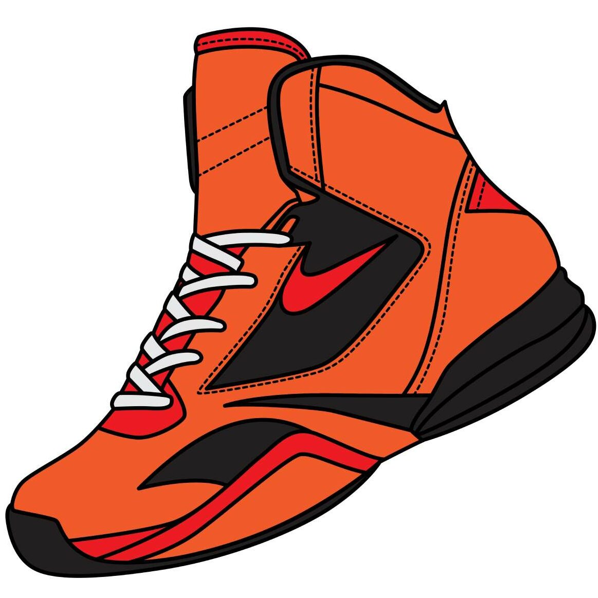 how to draw basketball shoes