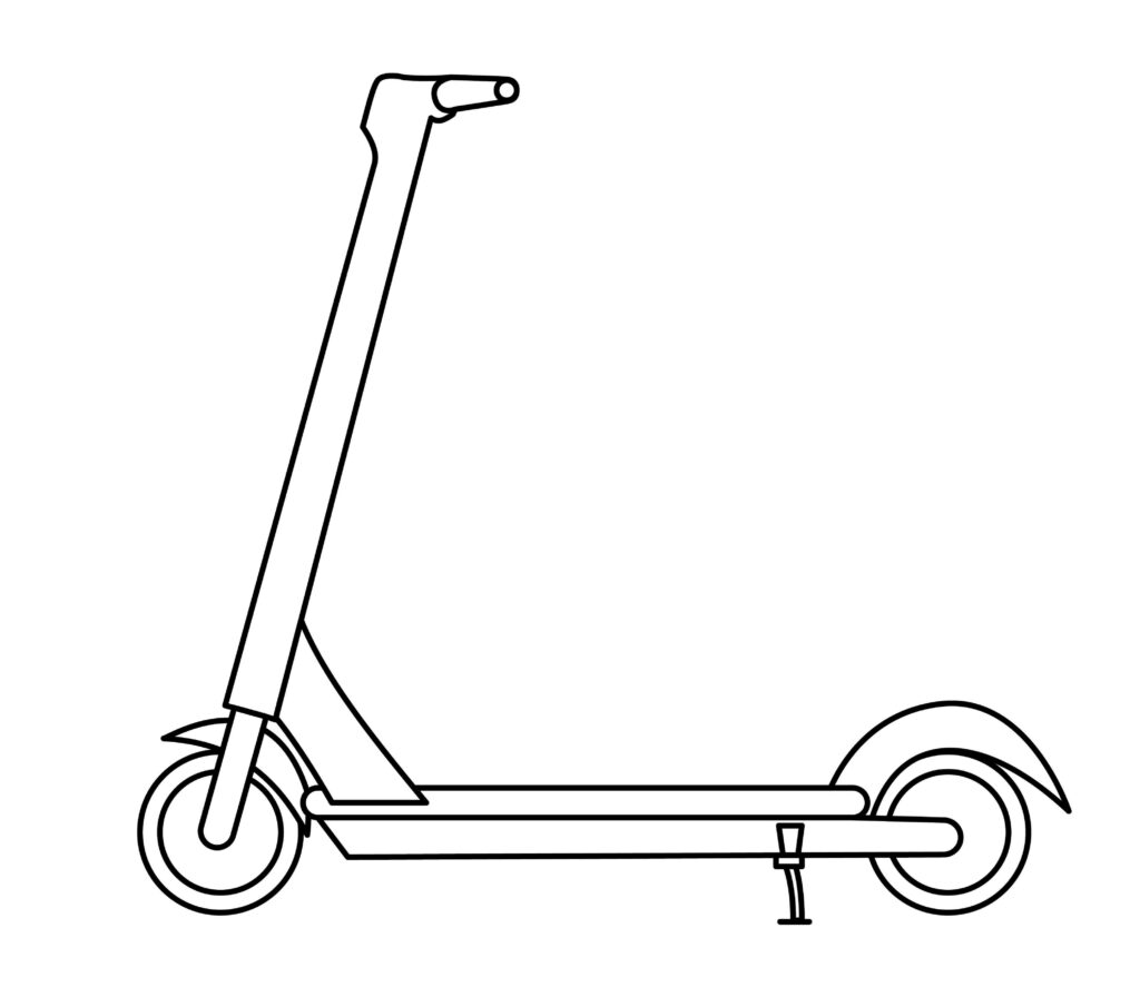 How to draw an Electric scooter