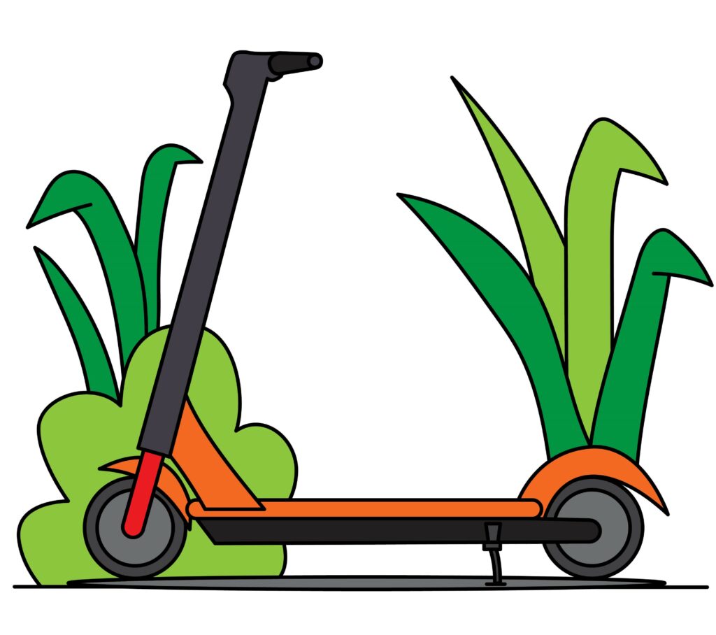 How to draw an Electric Scooter