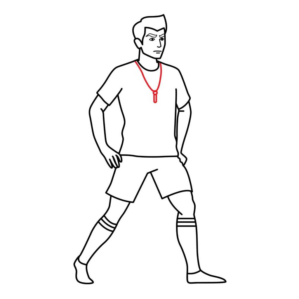 How to Draw a Football Coach