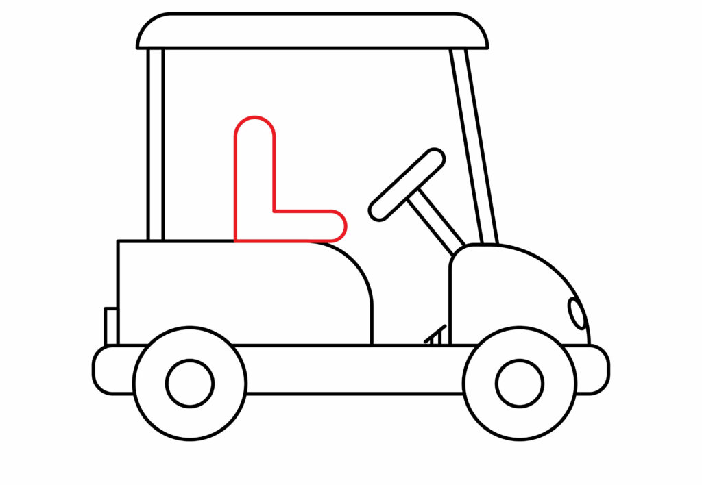 How to draw the seat of the Golf Kart