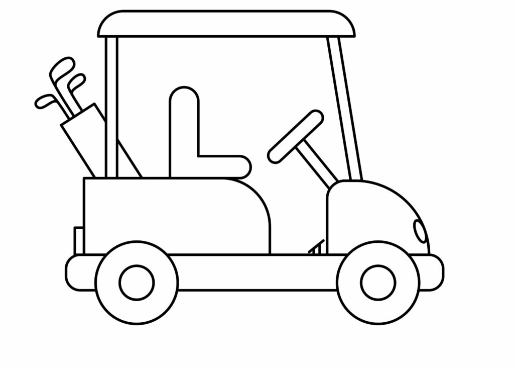 How to draw a golf kart