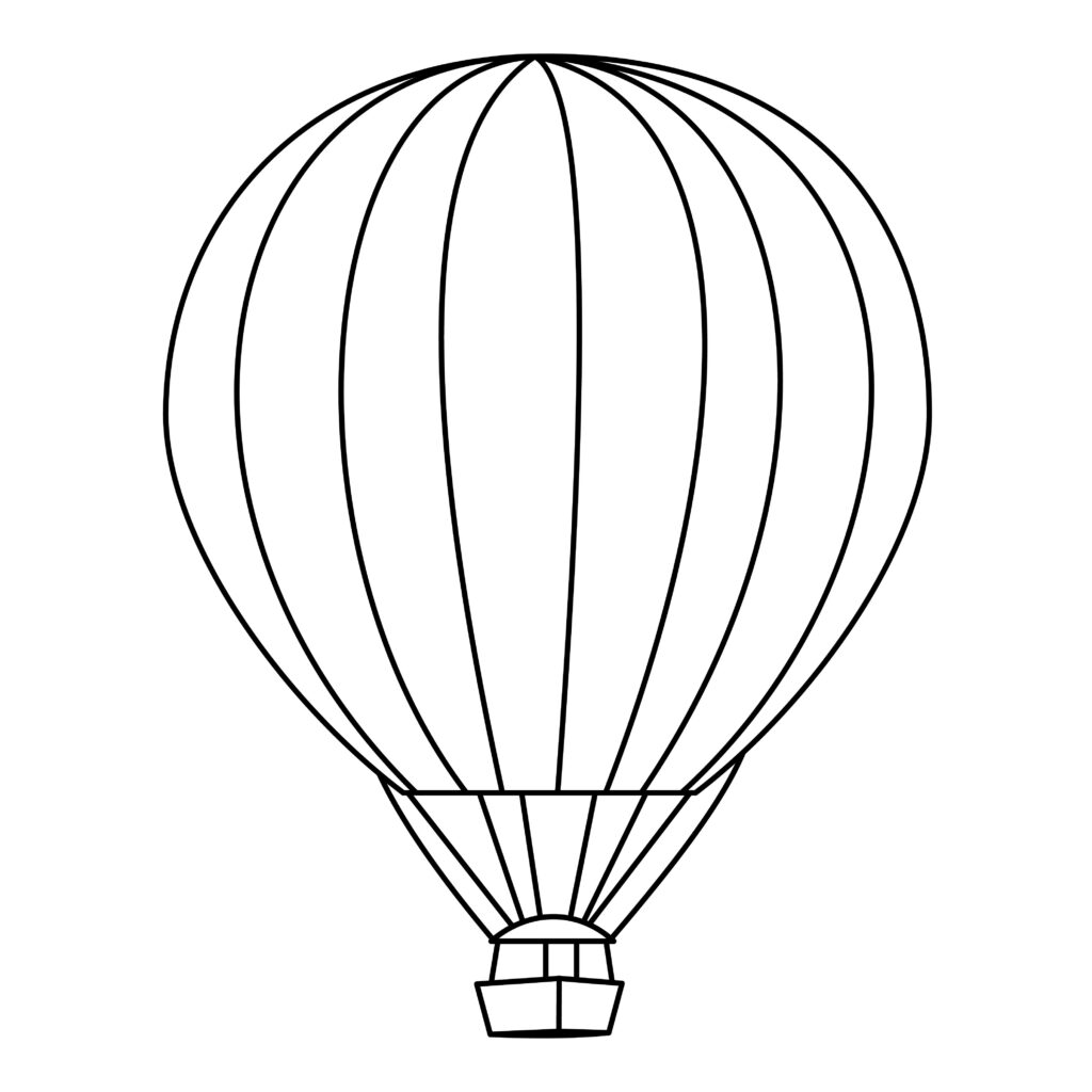How to draw hot air balloon