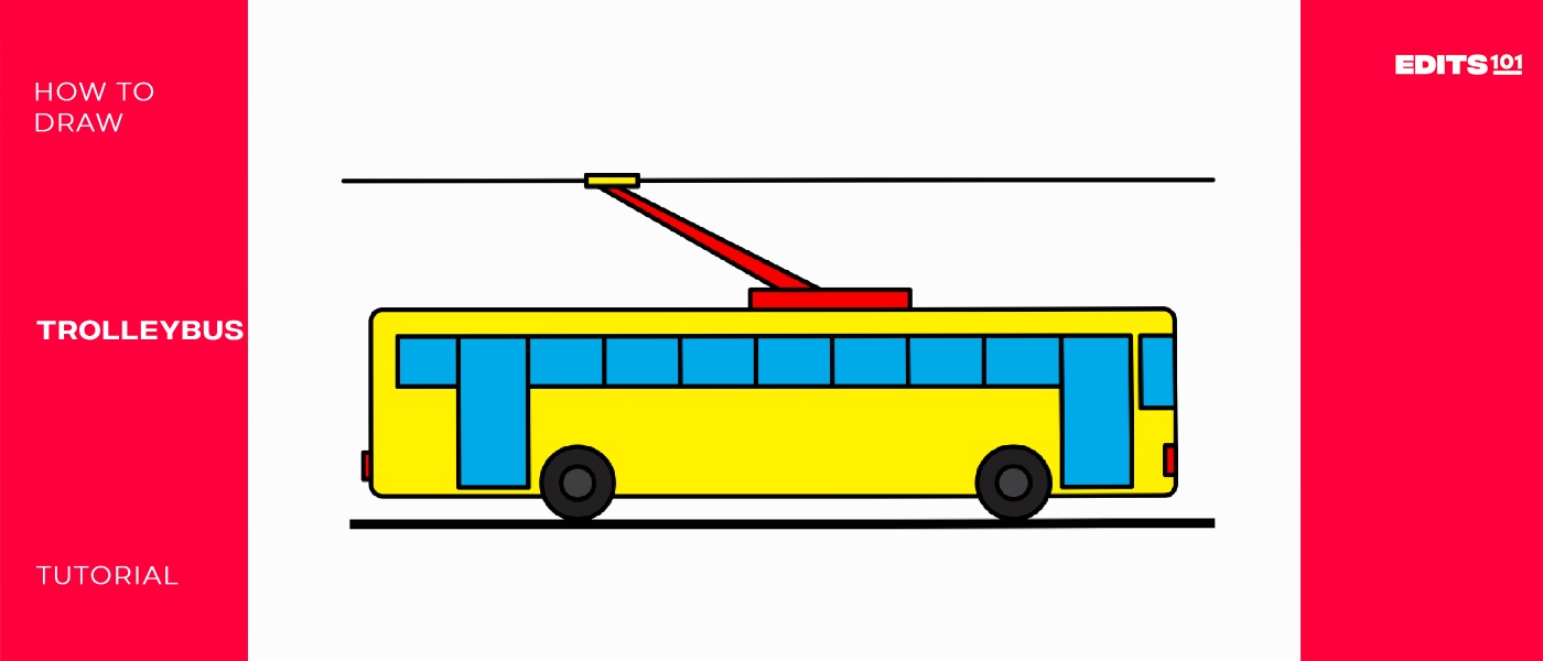 How to draw a trolleybus