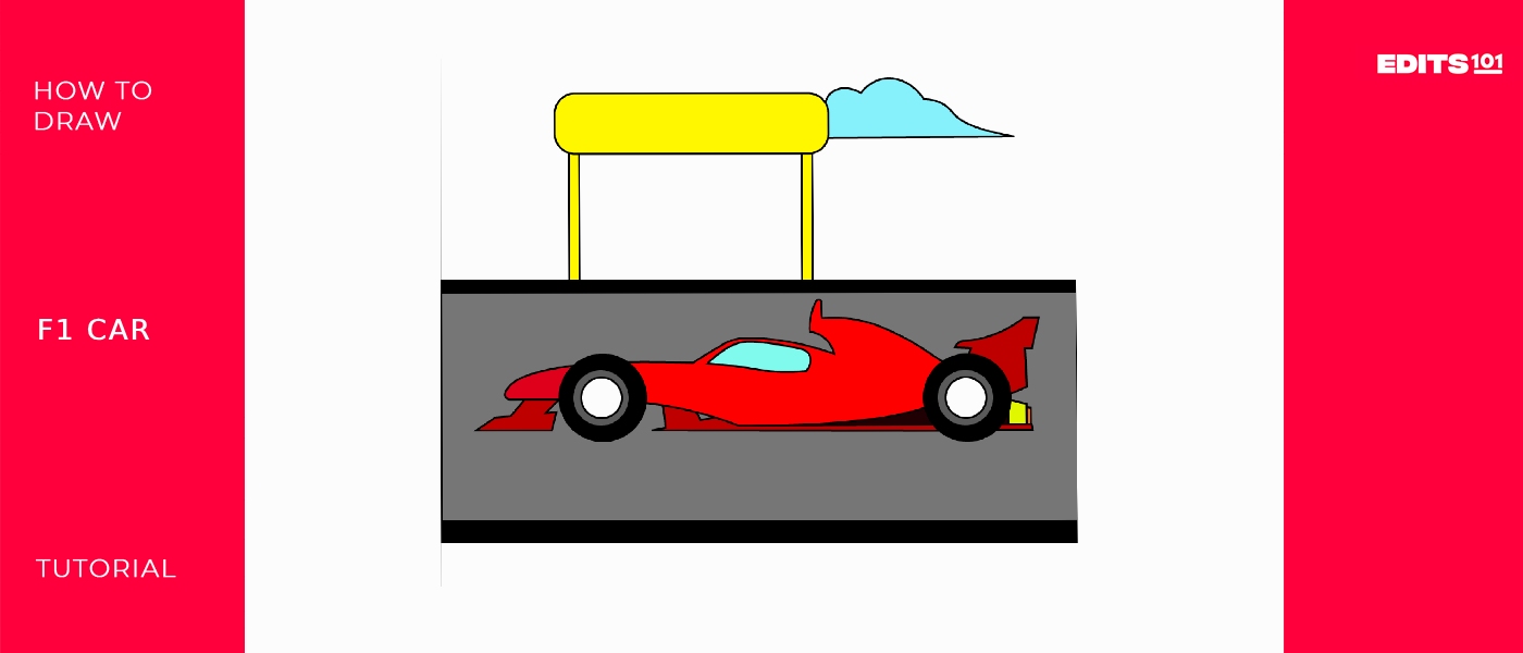 how to draw an F1 car