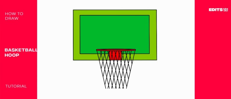 How to Draw Basketball Hoop | Panel and Net Step-By-Step