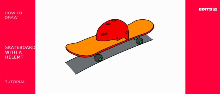 How To Draw A Skateboard With A Helmet | An Easy Guide