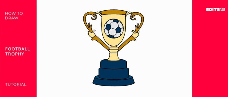 How to Draw a Football Trophy | Step By Step