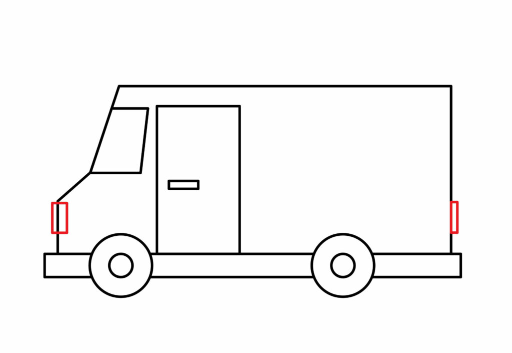 How to draw lights of an ice cream truck