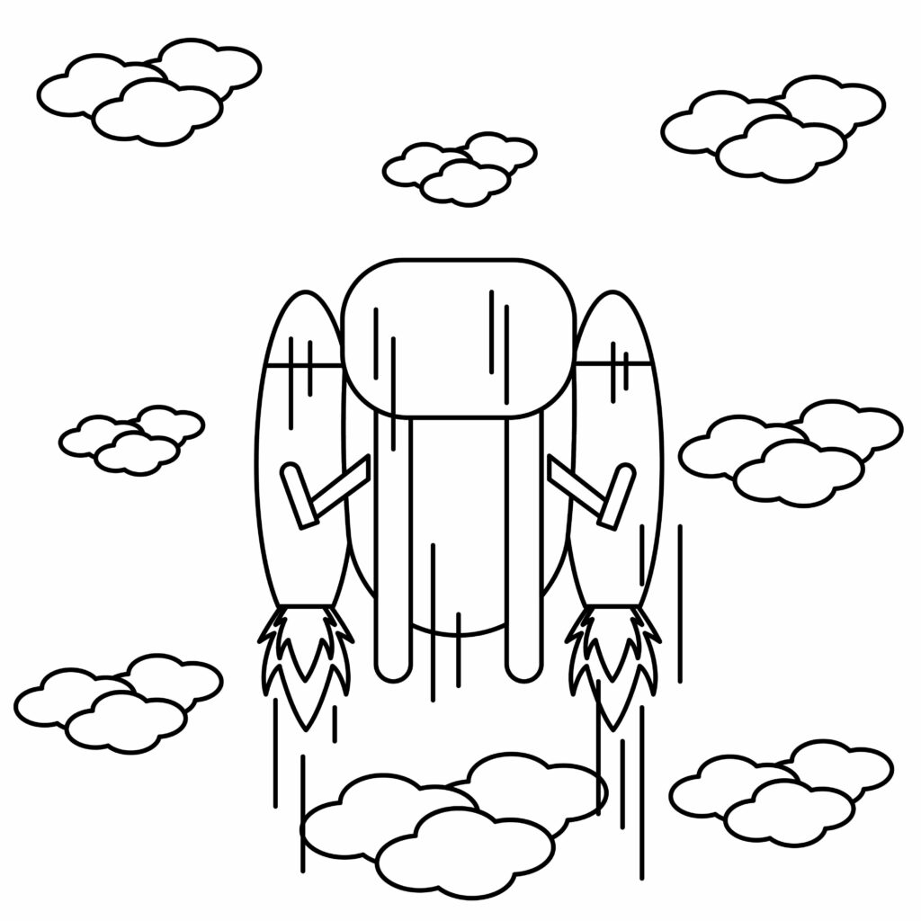 How to draw a jet pack