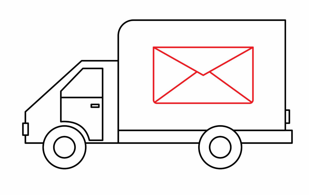How to draw logo on a Mail Truck