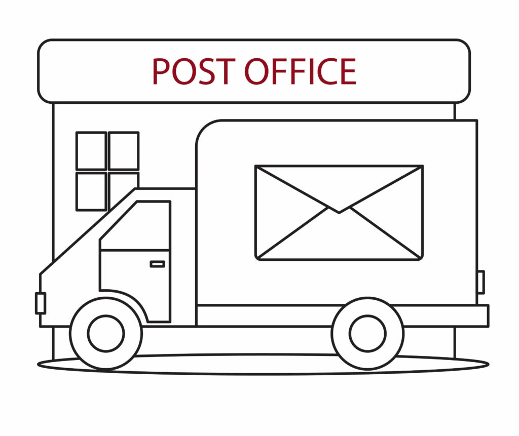 How to draw a Mail Truck