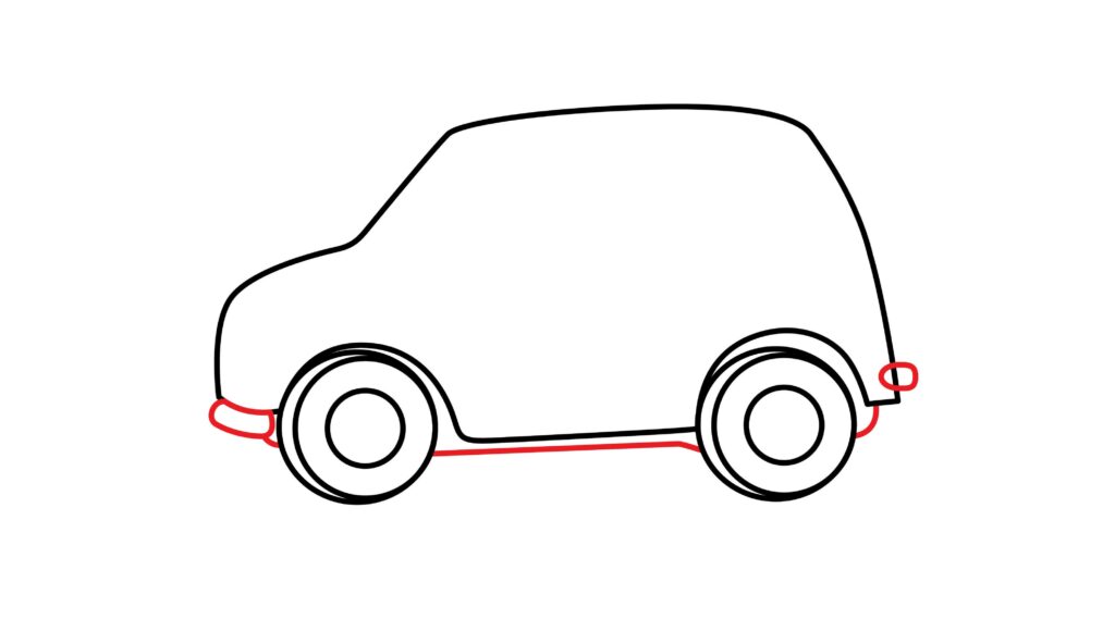 How to draw the bumper and a baseline