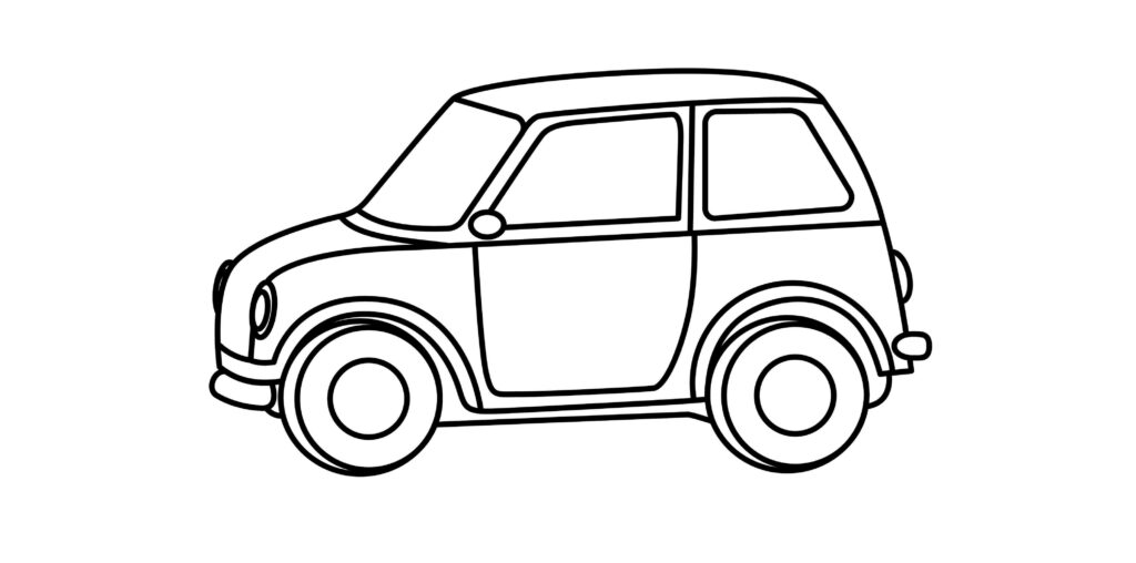 How to draw a miniature car