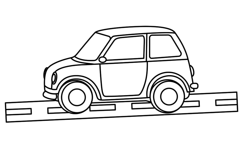 How to draw a miniature car