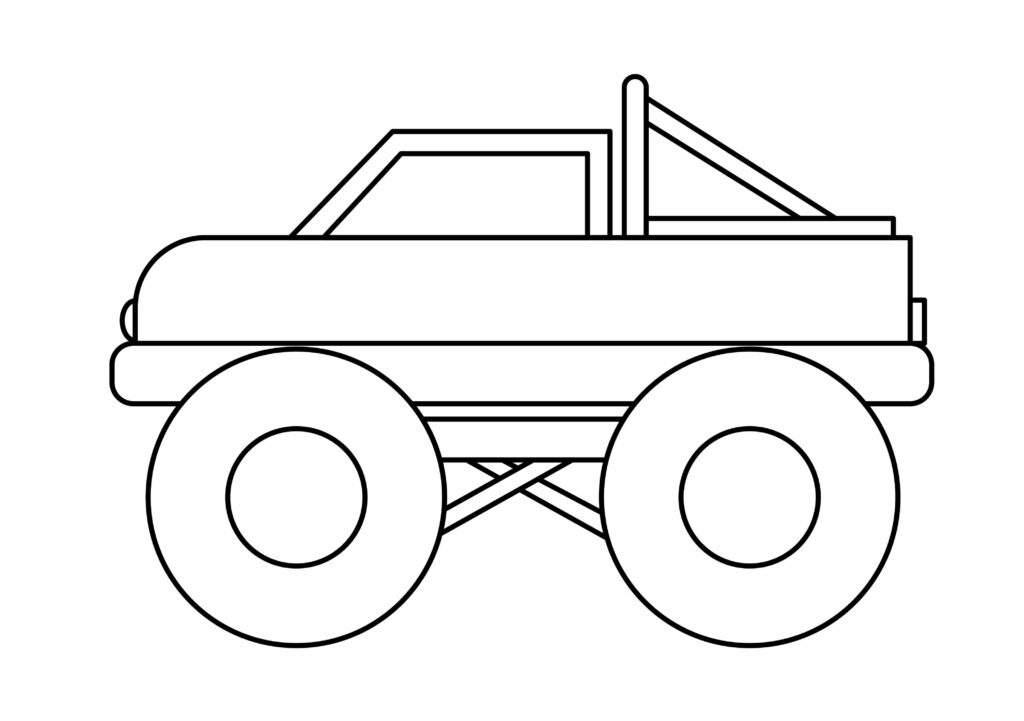 How to draw a monster truck