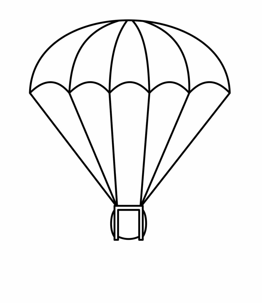 How to draw a parachute