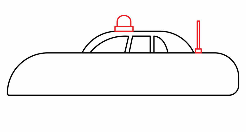How to draw siren lights of a police car