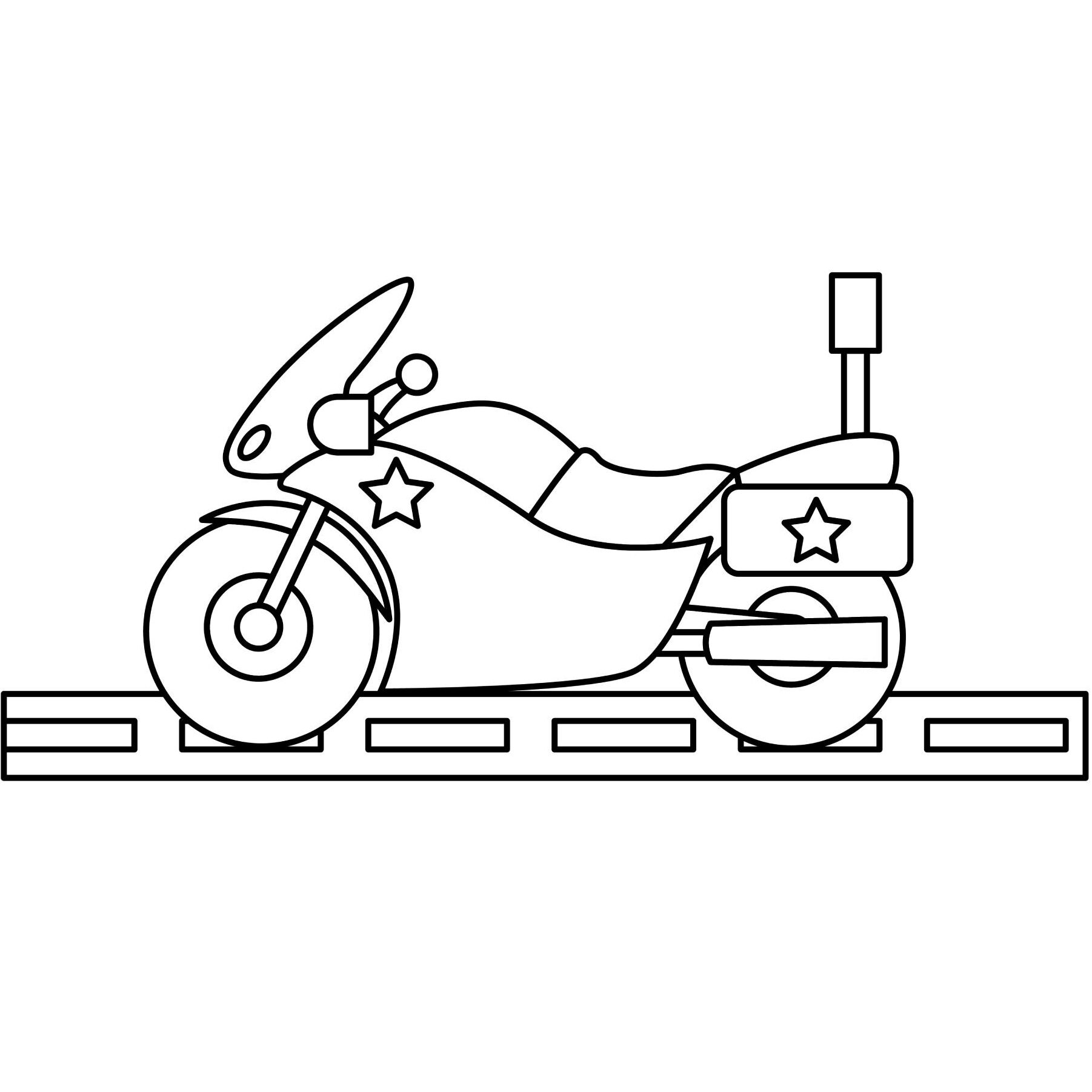 how to draw a police motorcycle