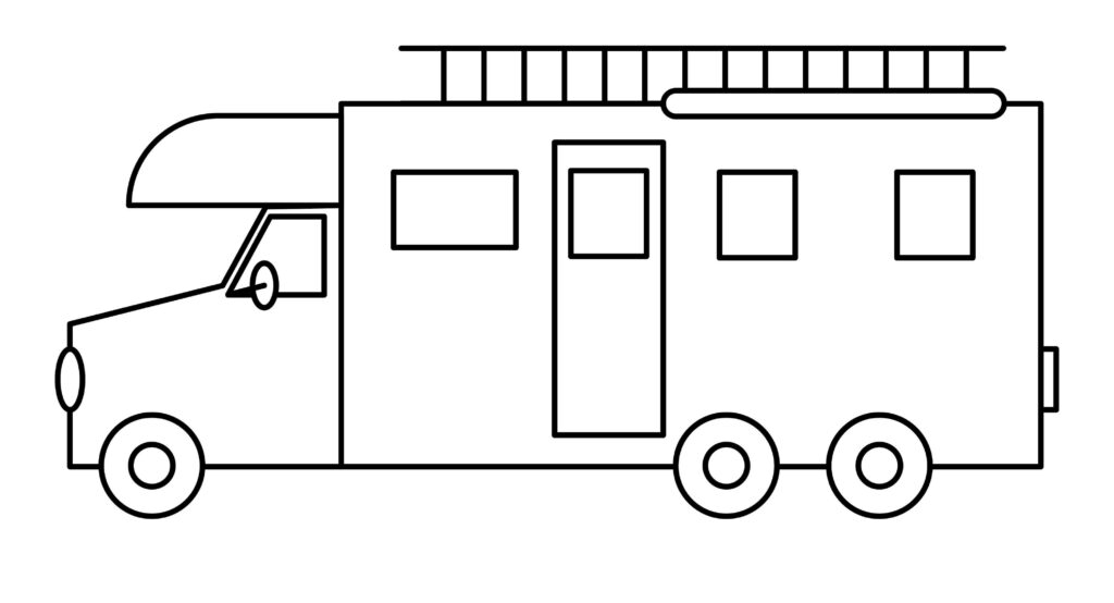 How to draw RV camper 