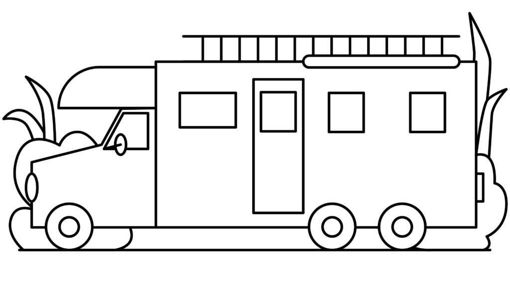 How to draw an RV Camper
