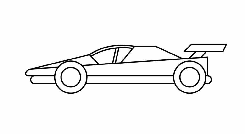 How to draw a racing car