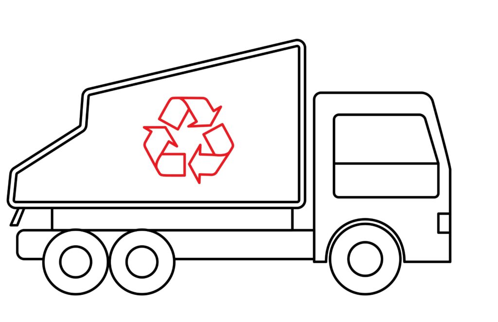 How to draw the recycle logo
