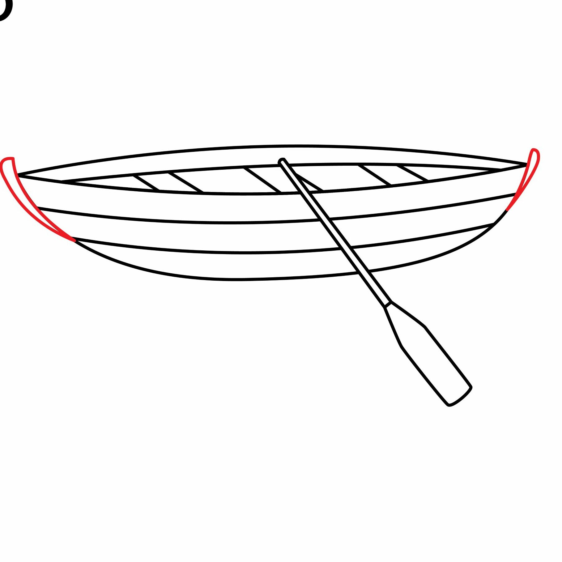 how to draw a rowboat