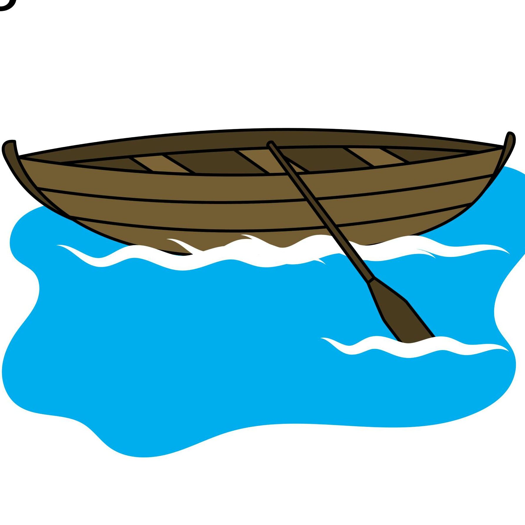 how to draw a rowboat