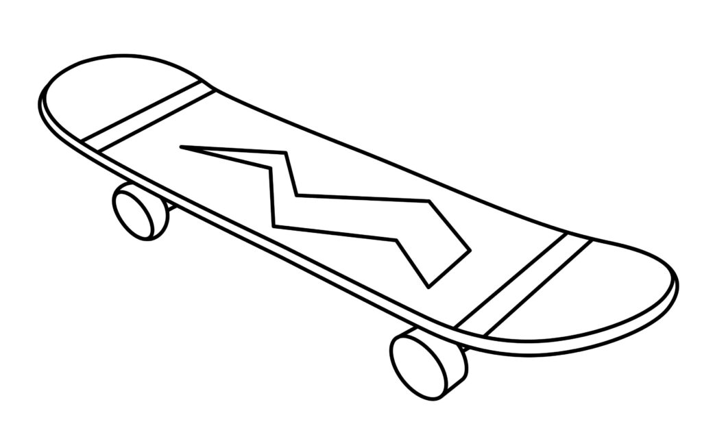 How to draw skateboard