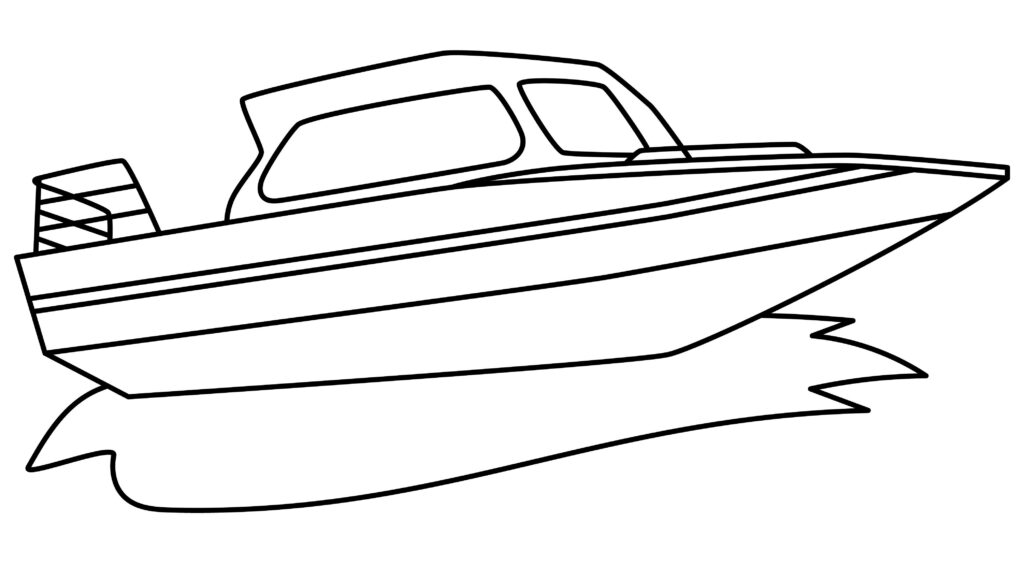 How to draw ski boat