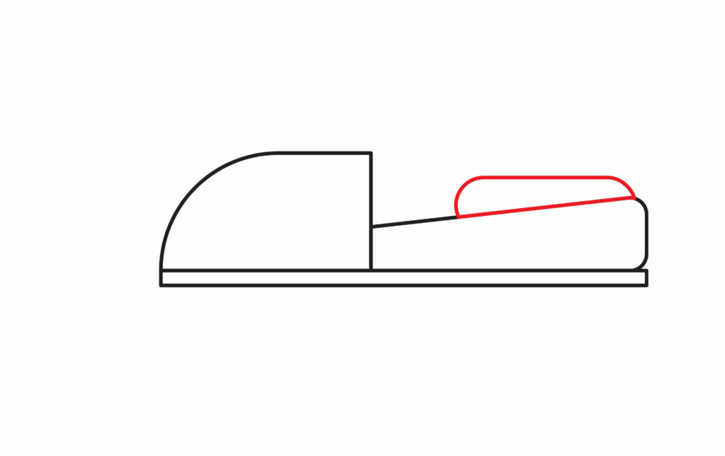 How to draw seat of Snowmobile