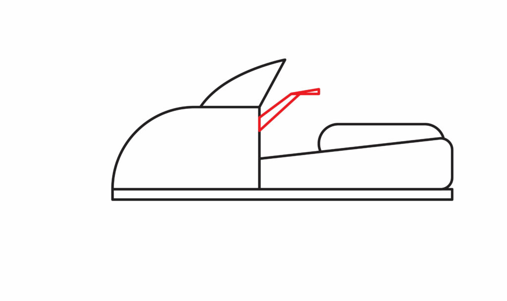How to draw handlebar of Snowmobile