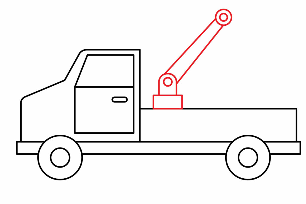 How to draw Tow arm of the Truck