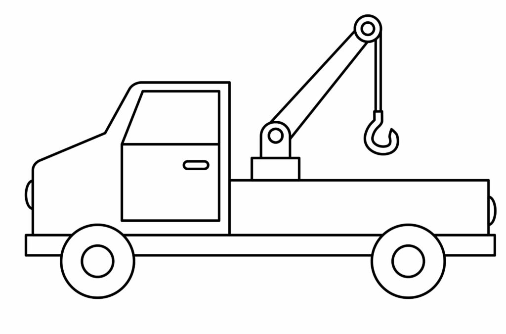 How to draw the tow truck