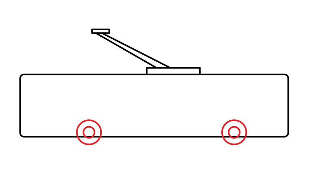 How to draw Wheels of the Trolleybus
