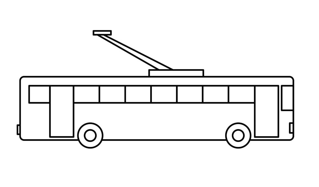how to draw a trolleybus