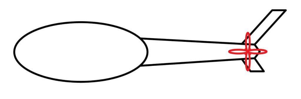 How to draw tail rotor