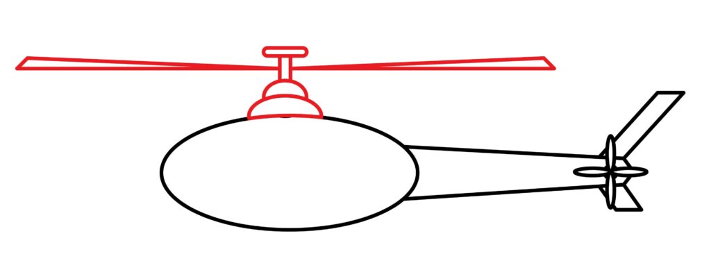 How to draw the engine and main rotor