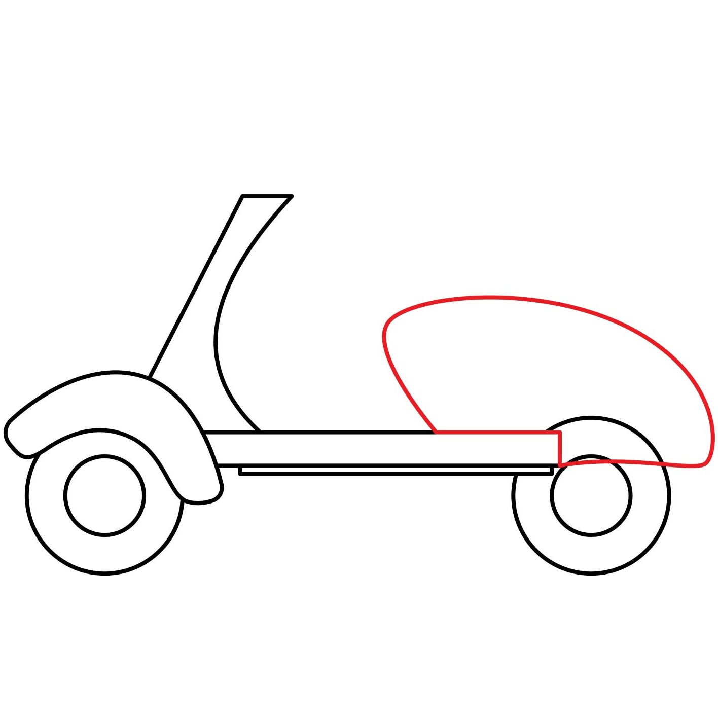 How to Draw a Vintage Scooter
