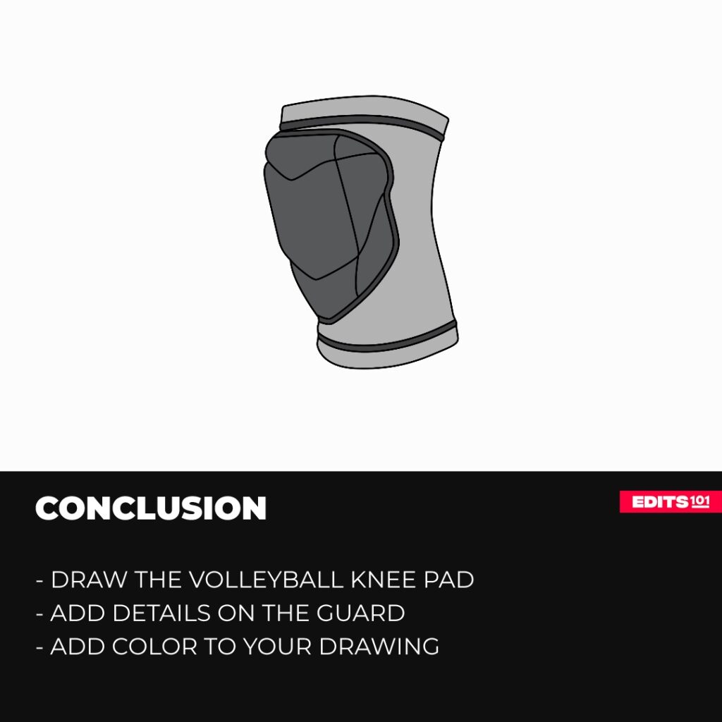 conclusion of how to draw volleyball knee pad