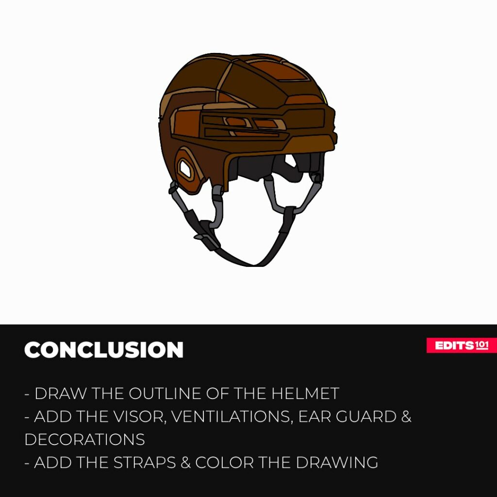 How to Draw an Ice Hockey Helmet