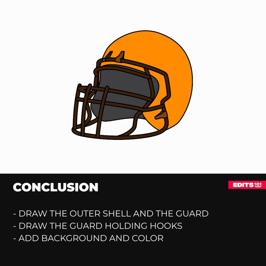 How to draw a rugby helmet