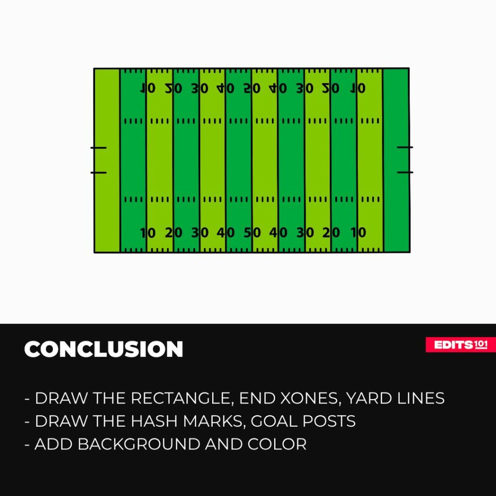 How to draw American football field
