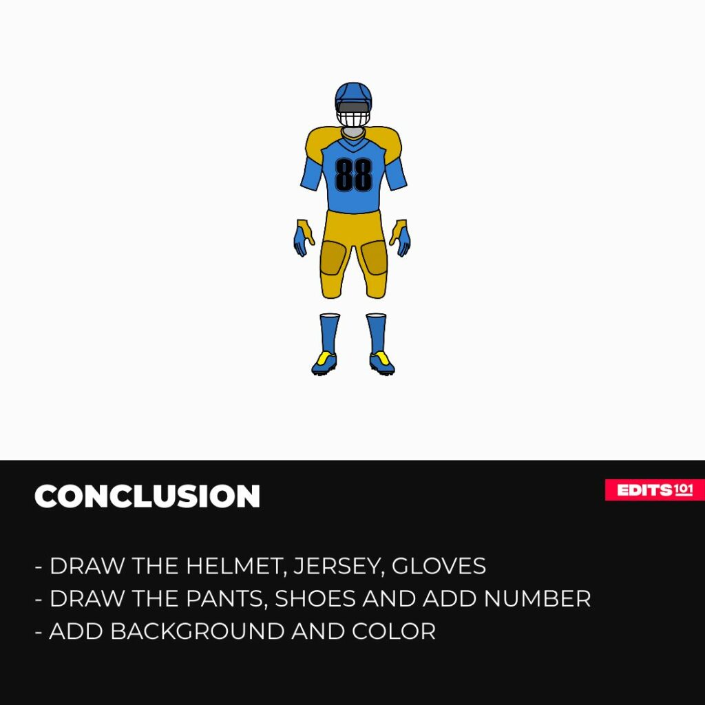 How to draw American football kit