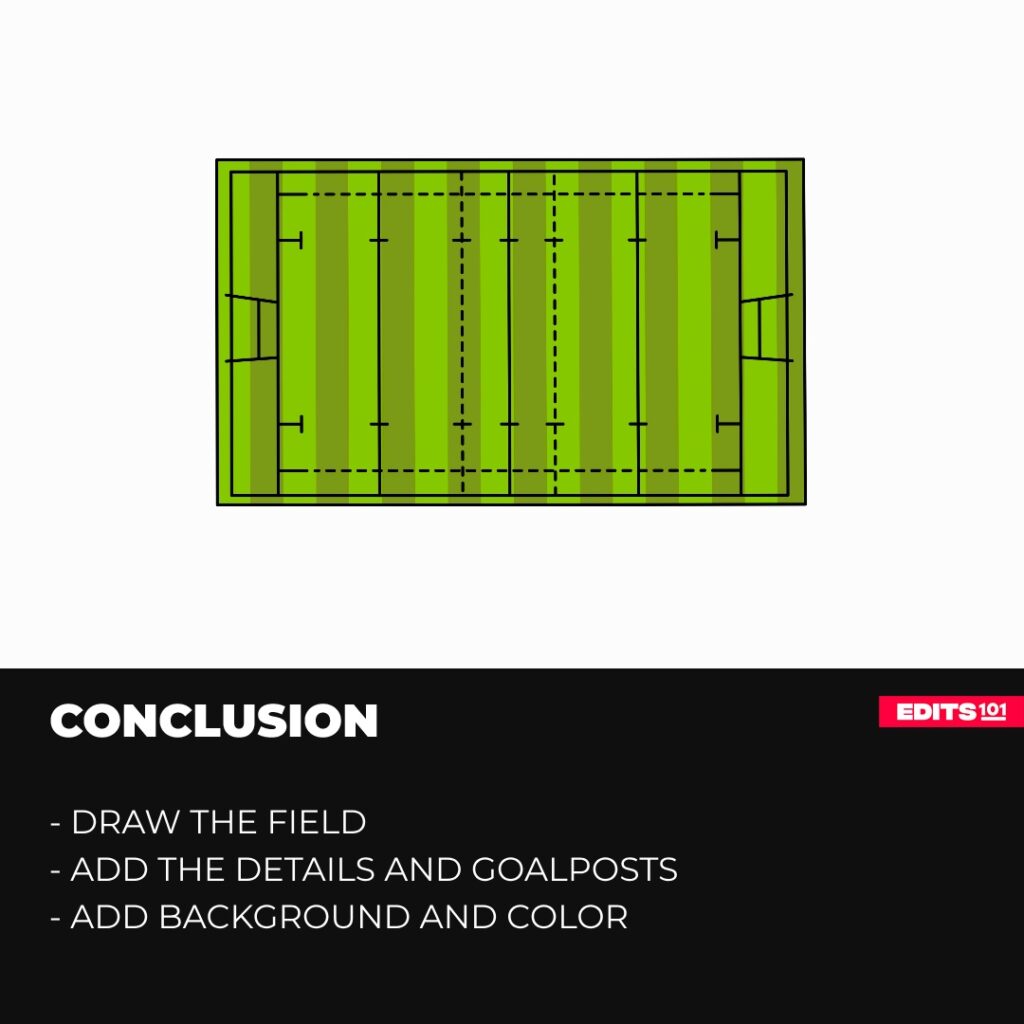 How to draw a rugby pitch